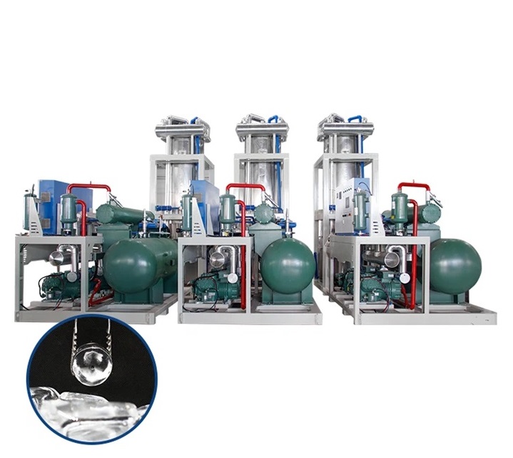 Cold water tubular ice production machine